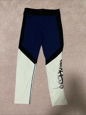 Girls' Colorblock Performance Leggings - Navy, Black & White